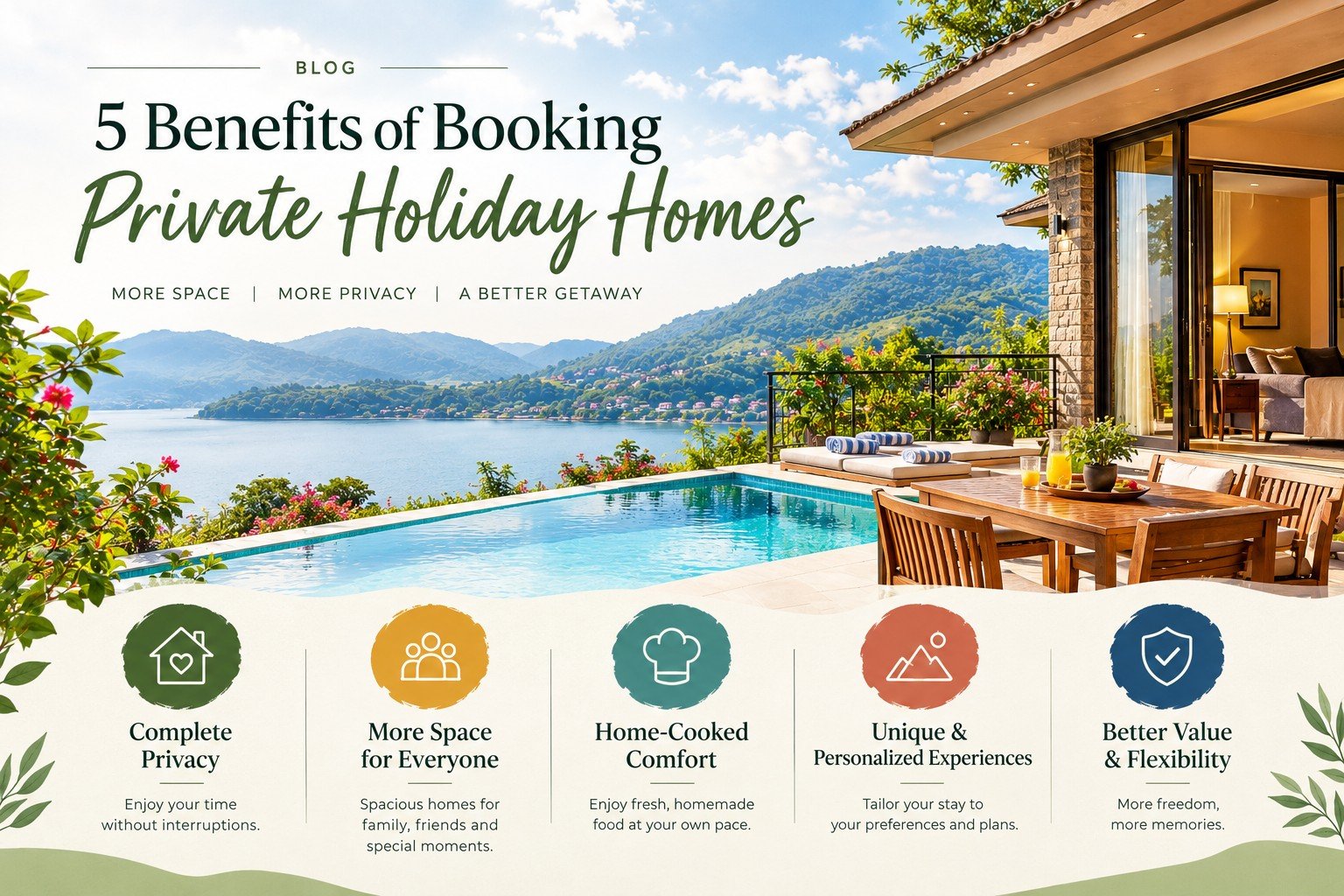 5 Benefits of Booking Private Holiday Homes
